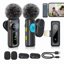 Draadloze dasspeldmicrofoon voor iPhone, Android en iPad (2 stuks)