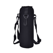 Funda aislante para botella de agua, color negro, 1000 ml.