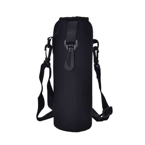 Housse isotherme noire pour bouteille d'eau 1000 ml