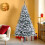 7ft white snow-flocked Christmas tree with 800 tips and 5