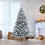7ft white snow-flocked Christmas tree with 800 tips and 6
