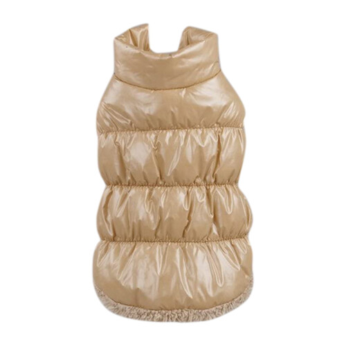 Liten hundegenser beige tykk høstvintervest