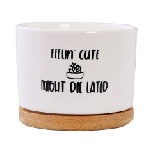 Pot à bonsaï en céramique avec soucoupe de drainage 11,5 cm