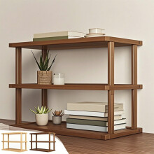 Bibliothèque moderne en bois à 3 niveaux