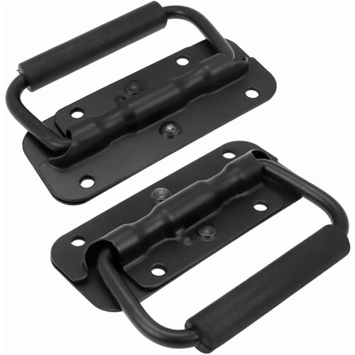 Black Spring-Loaded Pull Handle 3"1" Heavy Duty Folding 2