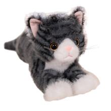 Levensechte pluche kat, zacht knuffelkatje, 1 stuk