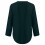 Dam V-ringad T-shirt grön kortärmad sidosprund 4