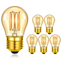 6pcs G45 3W LED Spiral Filament Light Bulb E27 Base Amber 220V 1800K Edison Globe Light Flexible Lamp for Pendant