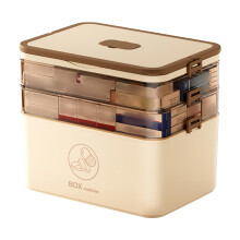 Boîte de rangement pour médicaments à 3 niveaux avec pilulier (1 unité)