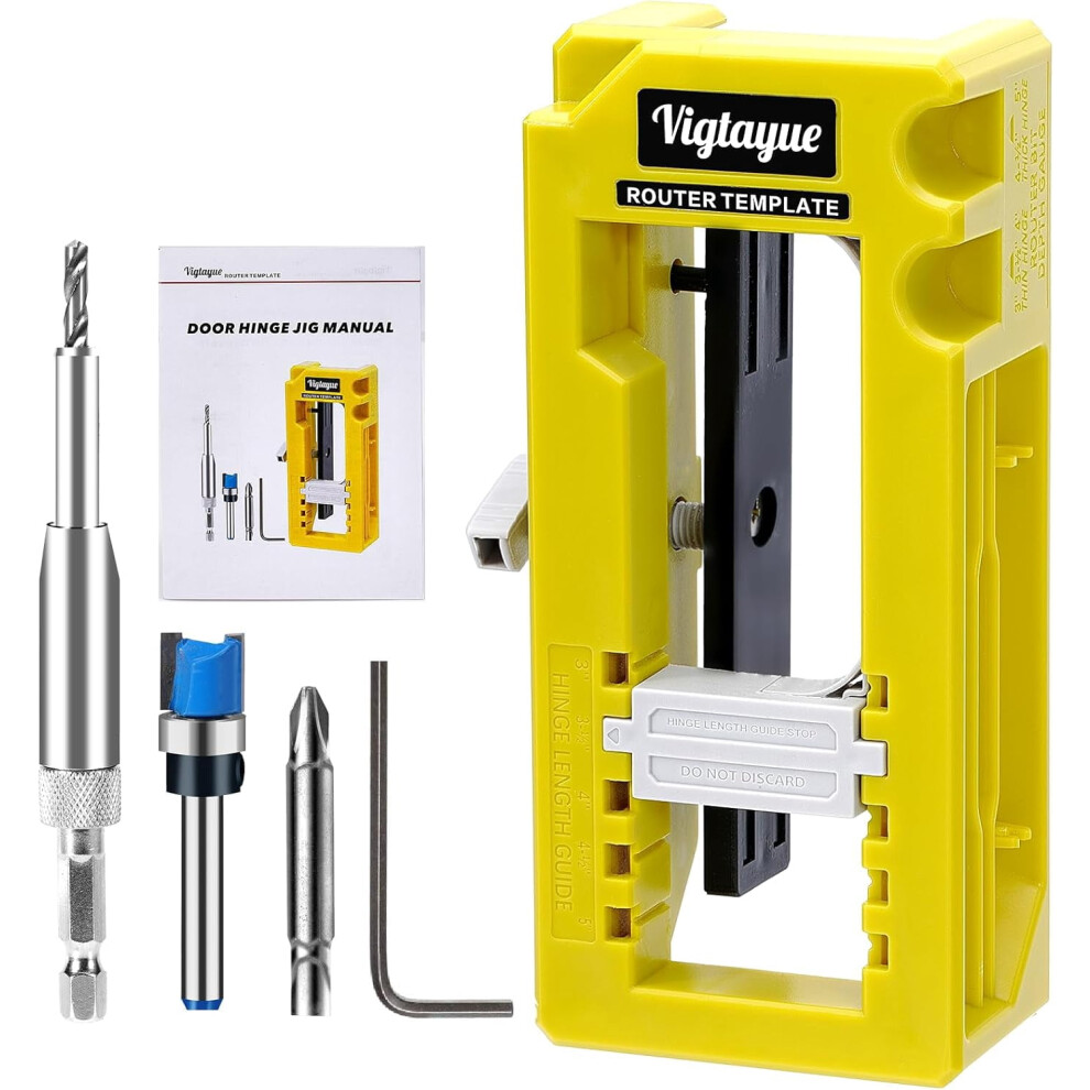 Door Hinge Jig Router Template For 3 To 5 Inch Square Or 939152491773