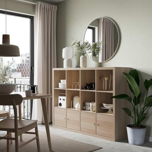 ikea  12-cube Unit with 4 Door Inserts 147x112 cm