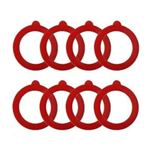 Silikon-Dichtung für Einmachgläser, luftdicht, 9,4 cm, rot, 8 Stück