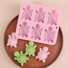 Moule en silicone tortue à 6 cavités, antiadhésif et sans BPA