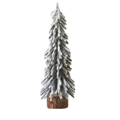 Christmas Tree Mini Decoration with Snow Effect Green 1