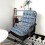 Coussin d'assise capitonné style bohème avec dossier, bleu 1