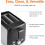 2-Slice Toaster Black Silver 900W Extra-Wide Slots 4