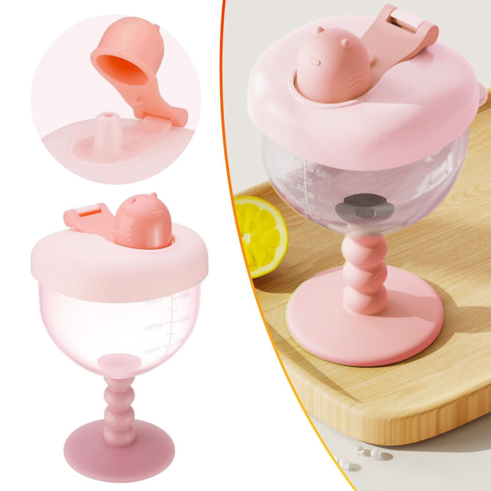 Pink Sippy Cup with Leak-Proof Lid 6 oz
