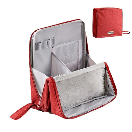 Waterdichte Oxford make-uptas met 8 vakken