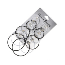 Boucles d'oreilles créoles rondes pour femmes, lot de 6 paires multicolores