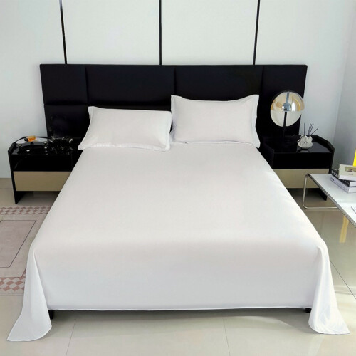 Drap plat imperméable en percale de coton 120 x 230 cm blanc