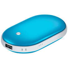 Kannettava kädenlämmitin, 5000 mAh ladattava, kaksipuolinen