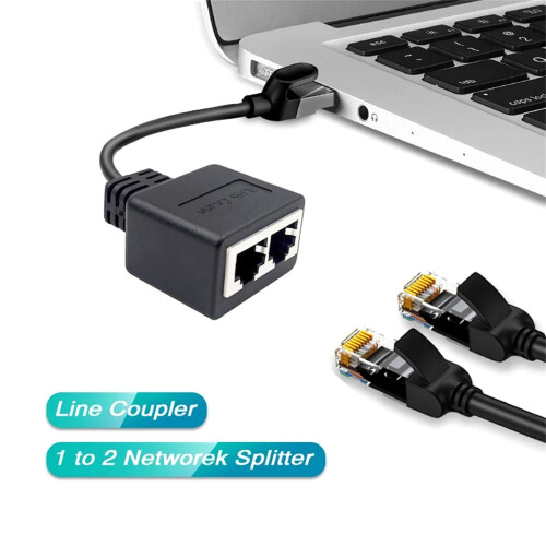 Διαχωριστής Ethernet RJ451, 1 αρσενικό σε 2 θηλυκά, πλαστικό