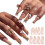 Uñas postizas acrílicas artificiales estilo francés 1