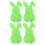 Porte-ustensiles lapin de Pâques en feutrine (4 pièces) 1