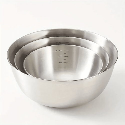 Rostfria blandningsskålar, 304 grader, 3 st