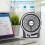 Mini stolní ventilátor s LED světlem, 3 rychlosti, 4,9 palce, černý 1