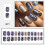 Unhas postiças curtas quadradas com glitter e cobertura total (24 unidades) 3