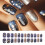 Unhas postiças curtas quadradas com glitter e cobertura total (24 unidades) 8