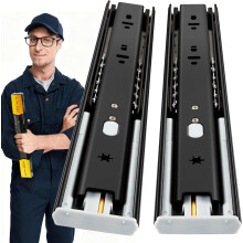 Ladegeleiders met softclose-functie, zijmontage, 14 inch