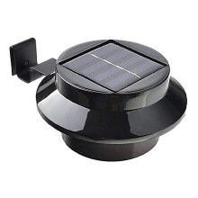 Solárne svetlo na odkvapy, teplé biele, inteligentné LED, 1 ks, čierne