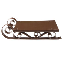 Mini sleigh tabletop decoration light brown 1 set