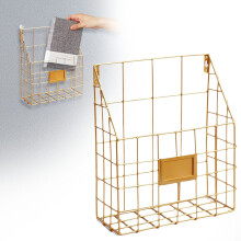 Tijdschriftenrek voor wandmontage met gaasorganizer (1 stuk)