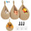 Boho-Wand-Obstkorb-Set – Geflochten, 3er-Pack mit 6 1
