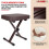 Piano Stool Brown Height Adjustable 3 Inch Padded 2
