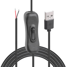 USB-Stromanschlusskabel, 5V-Stecker auf 2-poligen blanken Draht