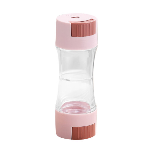 Bouteille à double compartiment pour assaisonnement portable (1 pièce)
