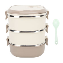 Marmita Bento em aço inoxidável com isolamento térmico de 3 camadas