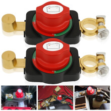 Interruptor de desconexión de batería, bornes superiores, 12V-48V, resistente al agua, 2 unidades.