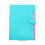 Accordeonmap A4, plastic, 5 vakken, meerblauw 1