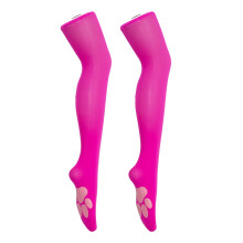 Dijhoge kousen met kattenpootjes, roze kattenklauwdesign