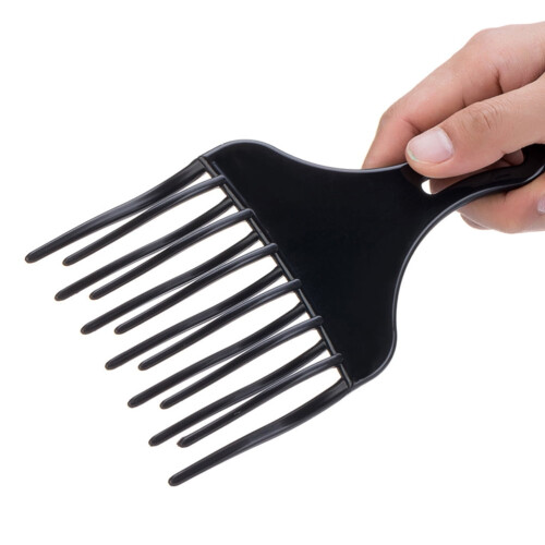 Pente para levantar cabelo, plástico preto, 4 peças