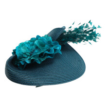 Chapeau bibi vert foncé vintage pour événements de mariage