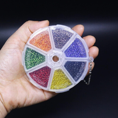 Fly Tying Glass Beads Set 3500 pcs 7 colors