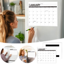 Calendrier magnétique pour réfrigérateur, agenda tableau blanc 18 mois