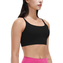 Reggiseno sportivo da donna imbottito con spalline e scollo quadrato, 1 o 3 pezzi