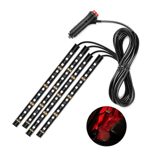Kit di luci ambientali a striscia per interni auto, 12V